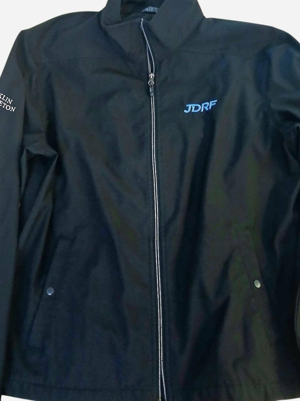 Men's Black Zip-Front Windbreaker